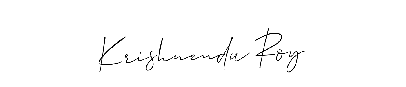 It looks lik you need a new signature style for name Krishnendu Roy. Design unique handwritten (Allison_Script) signature with our free signature maker in just a few clicks. Krishnendu Roy signature style 2 images and pictures png