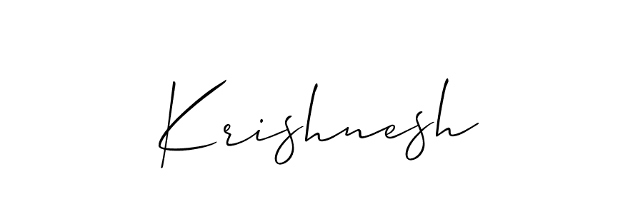 Design your own signature with our free online signature maker. With this signature software, you can create a handwritten (Allison_Script) signature for name Krishnesh. Krishnesh signature style 2 images and pictures png