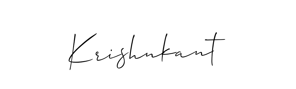 if you are searching for the best signature style for your name Krishnkant. so please give up your signature search. here we have designed multiple signature styles  using Allison_Script. Krishnkant signature style 2 images and pictures png