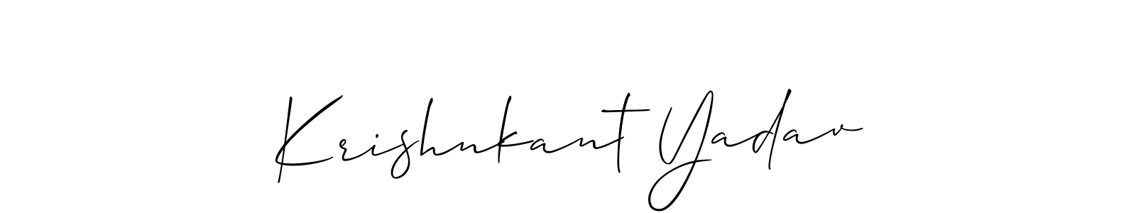 Create a beautiful signature design for name Krishnkant Yadav. With this signature (Allison_Script) fonts, you can make a handwritten signature for free. Krishnkant Yadav signature style 2 images and pictures png