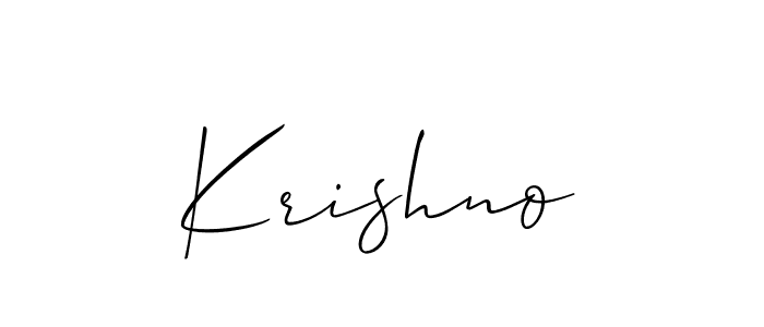 How to make Krishno signature? Allison_Script is a professional autograph style. Create handwritten signature for Krishno name. Krishno signature style 2 images and pictures png