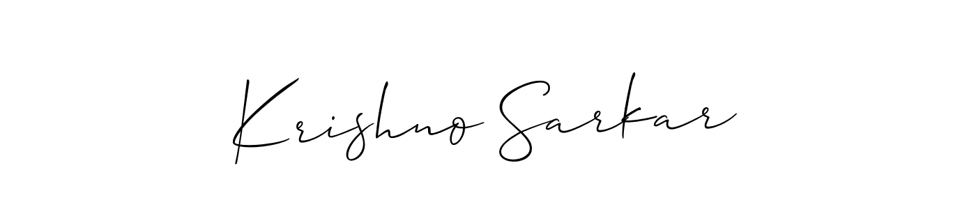 Also we have Krishno Sarkar name is the best signature style. Create professional handwritten signature collection using Allison_Script autograph style. Krishno Sarkar signature style 2 images and pictures png