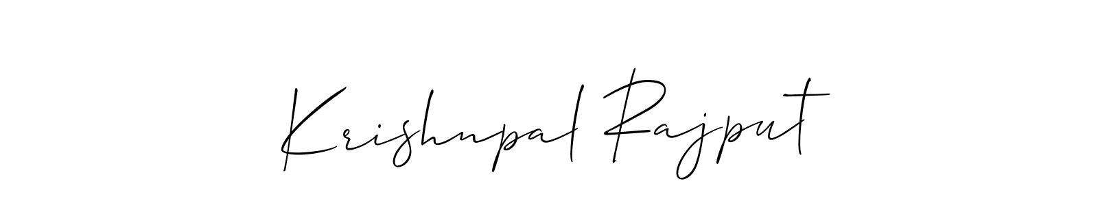 How to make Krishnpal Rajput signature? Allison_Script is a professional autograph style. Create handwritten signature for Krishnpal Rajput name. Krishnpal Rajput signature style 2 images and pictures png