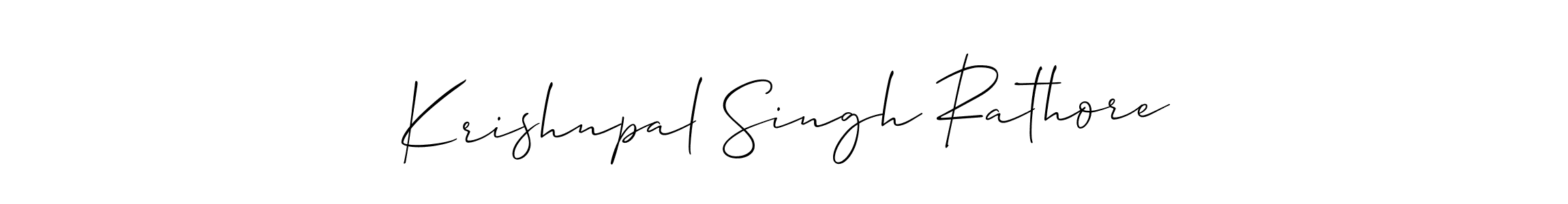 Create a beautiful signature design for name Krishnpal Singh Rathore. With this signature (Allison_Script) fonts, you can make a handwritten signature for free. Krishnpal Singh Rathore signature style 2 images and pictures png