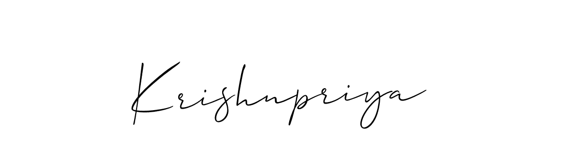 Allison_Script is a professional signature style that is perfect for those who want to add a touch of class to their signature. It is also a great choice for those who want to make their signature more unique. Get Krishnpriya name to fancy signature for free. Krishnpriya signature style 2 images and pictures png