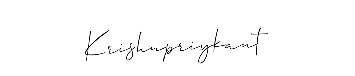 Similarly Allison_Script is the best handwritten signature design. Signature creator online .You can use it as an online autograph creator for name Krishnpriykant. Krishnpriykant signature style 2 images and pictures png
