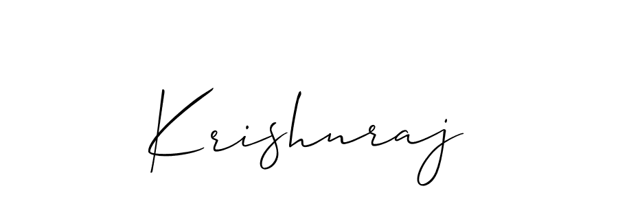 Create a beautiful signature design for name Krishnraj. With this signature (Allison_Script) fonts, you can make a handwritten signature for free. Krishnraj signature style 2 images and pictures png