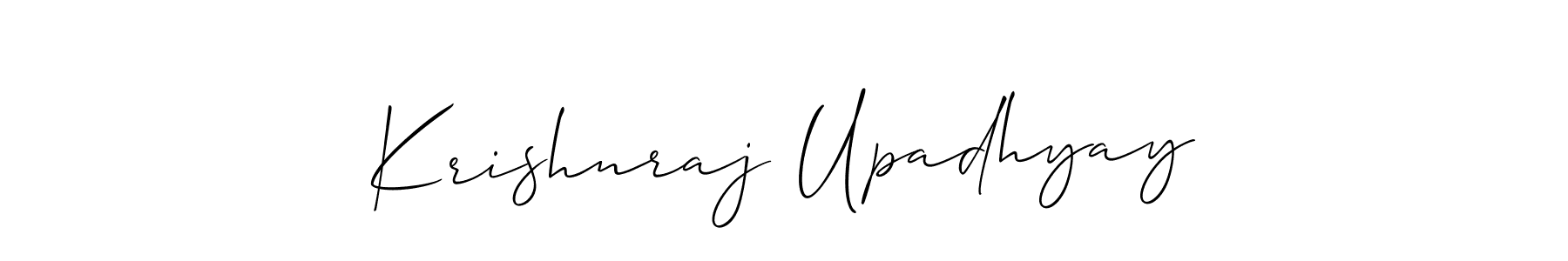 Create a beautiful signature design for name Krishnraj Upadhyay. With this signature (Allison_Script) fonts, you can make a handwritten signature for free. Krishnraj Upadhyay signature style 2 images and pictures png