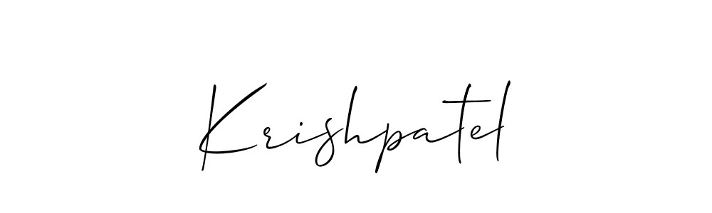 Make a short Krishpatel signature style. Manage your documents anywhere anytime using Allison_Script. Create and add eSignatures, submit forms, share and send files easily. Krishpatel signature style 2 images and pictures png
