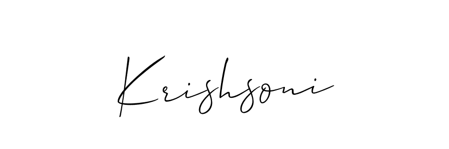 Krishsoni stylish signature style. Best Handwritten Sign (Allison_Script) for my name. Handwritten Signature Collection Ideas for my name Krishsoni. Krishsoni signature style 2 images and pictures png