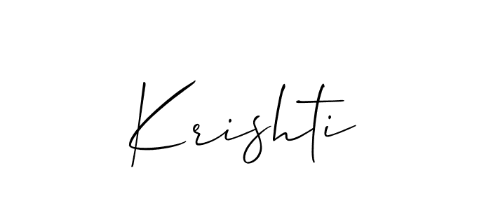 The best way (Allison_Script) to make a short signature is to pick only two or three words in your name. The name Krishti include a total of six letters. For converting this name. Krishti signature style 2 images and pictures png