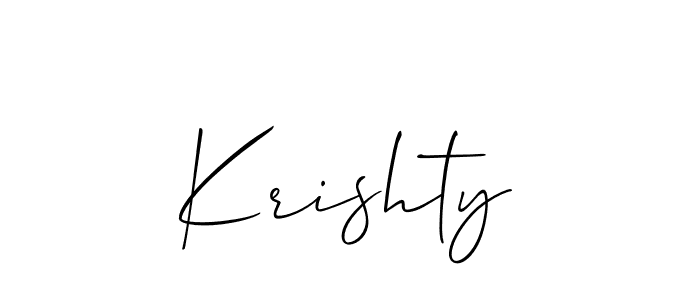 Make a beautiful signature design for name Krishty. Use this online signature maker to create a handwritten signature for free. Krishty signature style 2 images and pictures png