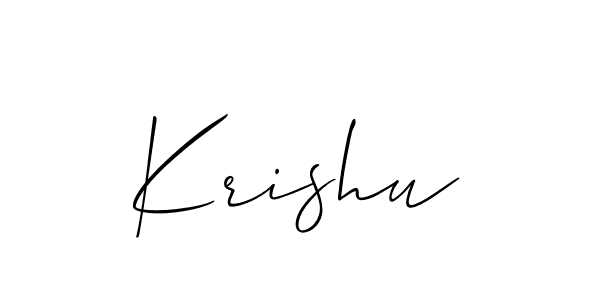 How to Draw Krishu signature style? Allison_Script is a latest design signature styles for name Krishu. Krishu signature style 2 images and pictures png