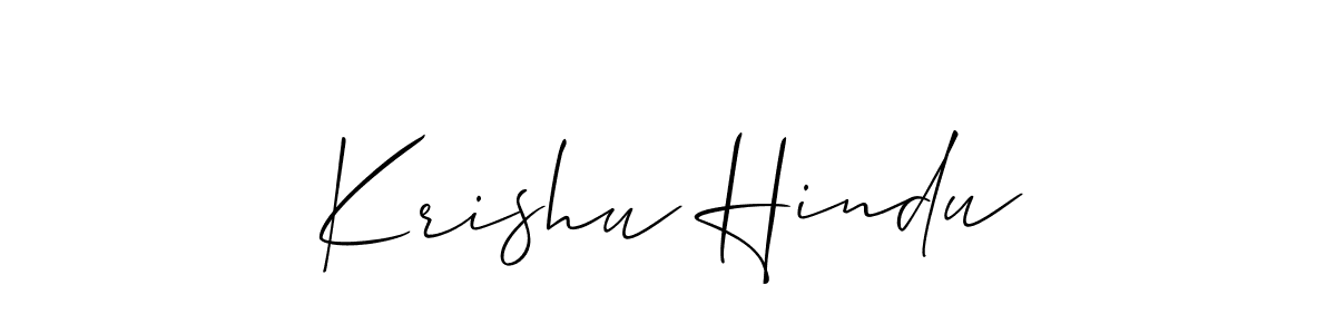 Also You can easily find your signature by using the search form. We will create Krishu Hindu name handwritten signature images for you free of cost using Allison_Script sign style. Krishu Hindu signature style 2 images and pictures png