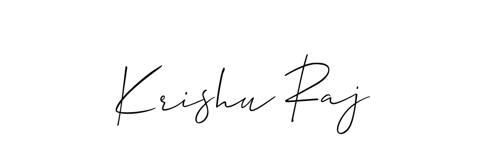 How to make Krishu Raj signature? Allison_Script is a professional autograph style. Create handwritten signature for Krishu Raj name. Krishu Raj signature style 2 images and pictures png