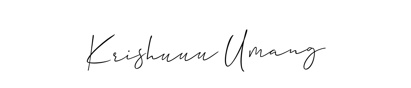 You can use this online signature creator to create a handwritten signature for the name Krishuuu Umang. This is the best online autograph maker. Krishuuu Umang signature style 2 images and pictures png
