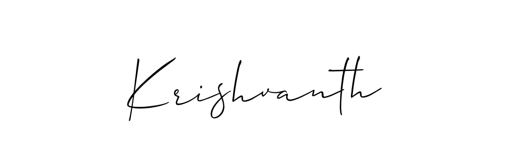The best way (Allison_Script) to make a short signature is to pick only two or three words in your name. The name Krishvanth include a total of six letters. For converting this name. Krishvanth signature style 2 images and pictures png