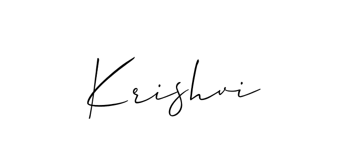 How to make Krishvi signature? Allison_Script is a professional autograph style. Create handwritten signature for Krishvi name. Krishvi signature style 2 images and pictures png