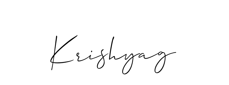 Krishyag stylish signature style. Best Handwritten Sign (Allison_Script) for my name. Handwritten Signature Collection Ideas for my name Krishyag. Krishyag signature style 2 images and pictures png