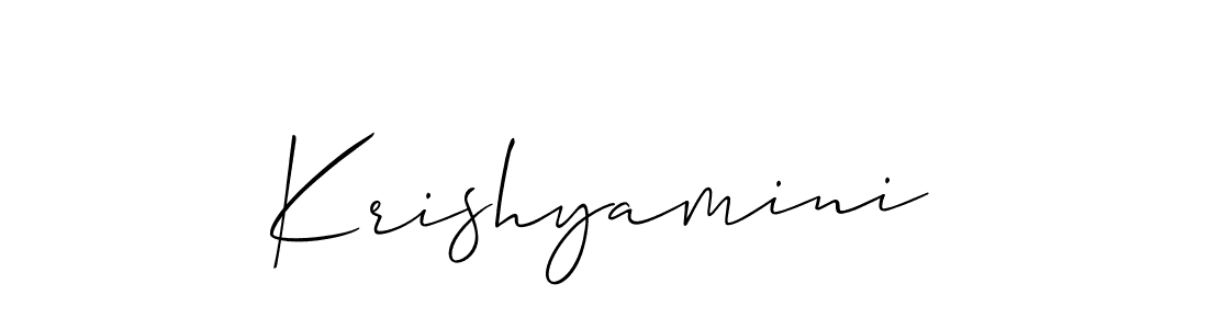 It looks lik you need a new signature style for name Krishyamini. Design unique handwritten (Allison_Script) signature with our free signature maker in just a few clicks. Krishyamini signature style 2 images and pictures png