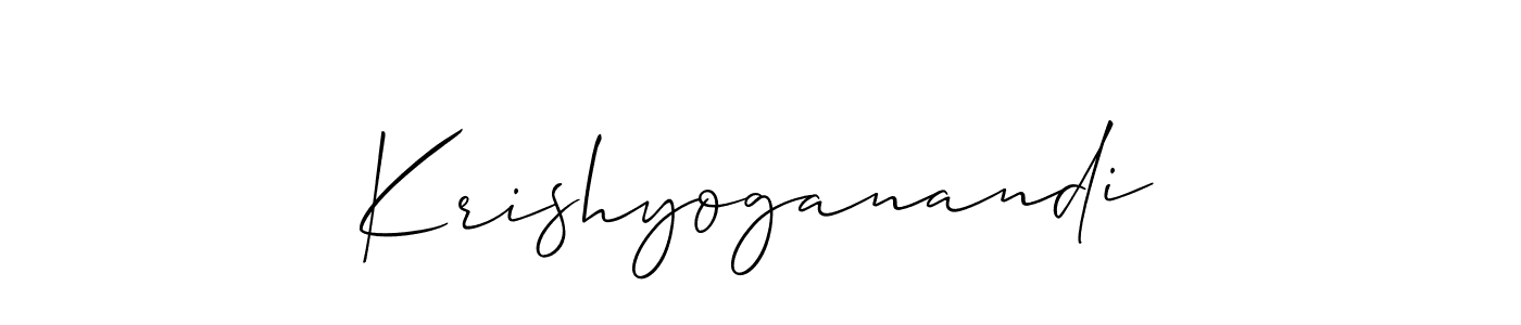 You should practise on your own different ways (Allison_Script) to write your name (Krishyoganandi) in signature. don't let someone else do it for you. Krishyoganandi signature style 2 images and pictures png