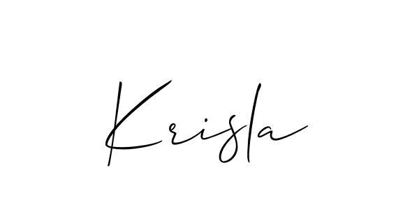 Also You can easily find your signature by using the search form. We will create Krisla name handwritten signature images for you free of cost using Allison_Script sign style. Krisla signature style 2 images and pictures png