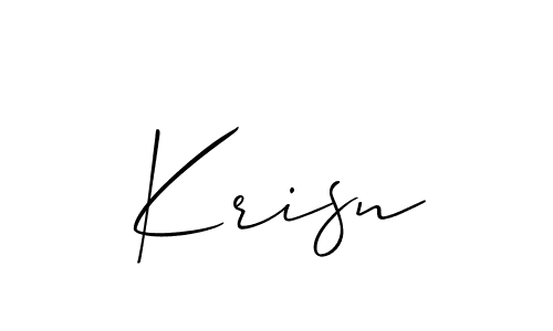 if you are searching for the best signature style for your name Krisn. so please give up your signature search. here we have designed multiple signature styles  using Allison_Script. Krisn signature style 2 images and pictures png