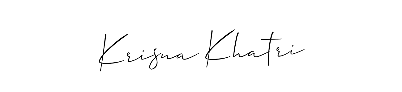 It looks lik you need a new signature style for name Krisna Khatri. Design unique handwritten (Allison_Script) signature with our free signature maker in just a few clicks. Krisna Khatri signature style 2 images and pictures png