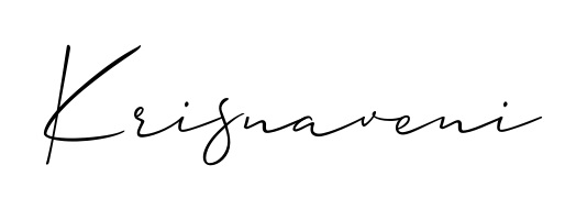 An effortless, minimalist signature concept for Krisnaveni using Allison_Script design. Clean lines that look great on any document. Krisnaveni signature style 2 images and pictures png