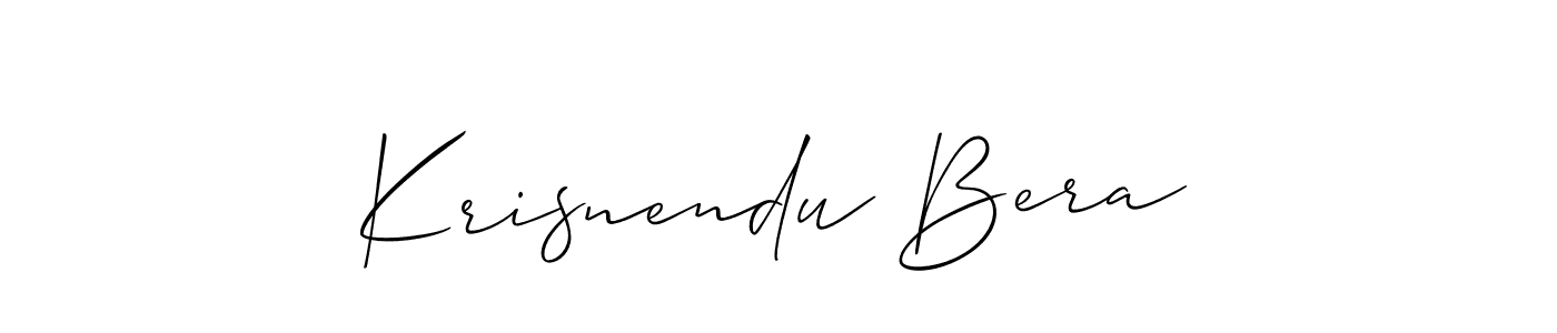 Also we have Krisnendu Bera name is the best signature style. Create professional handwritten signature collection using Allison_Script autograph style. Krisnendu Bera signature style 2 images and pictures png