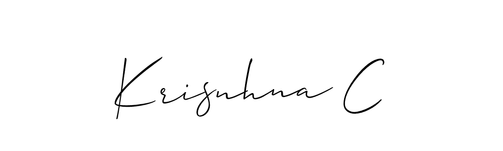 if you are searching for the best signature style for your name Krisnhna C. so please give up your signature search. here we have designed multiple signature styles  using Allison_Script. Krisnhna C signature style 2 images and pictures png