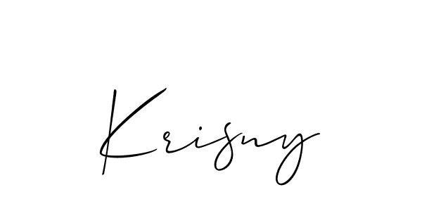 Make a beautiful signature design for name Krisny. Use this online signature maker to create a handwritten signature for free. Krisny signature style 2 images and pictures png