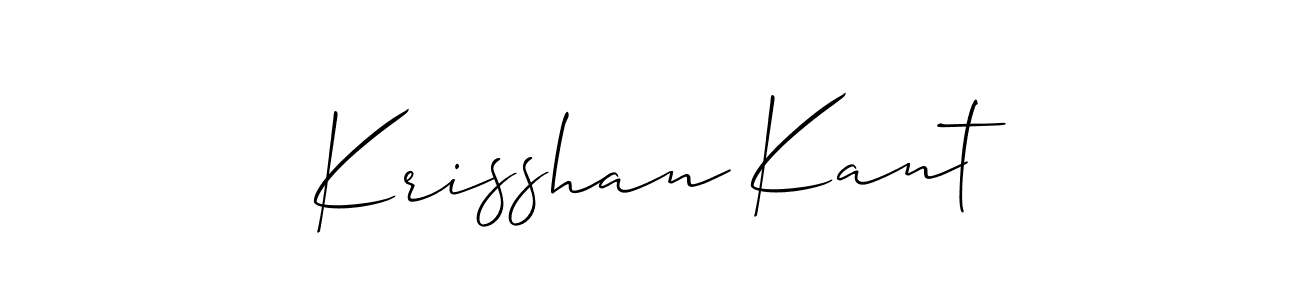 Use a signature maker to create a handwritten signature online. With this signature software, you can design (Allison_Script) your own signature for name Krisshan Kant. Krisshan Kant signature style 2 images and pictures png