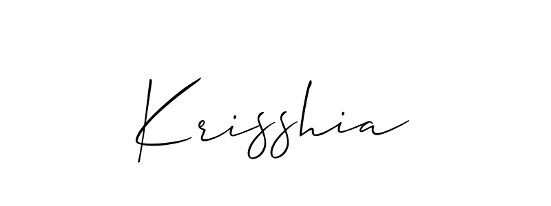 Make a beautiful signature design for name Krisshia. With this signature (Allison_Script) style, you can create a handwritten signature for free. Krisshia signature style 2 images and pictures png