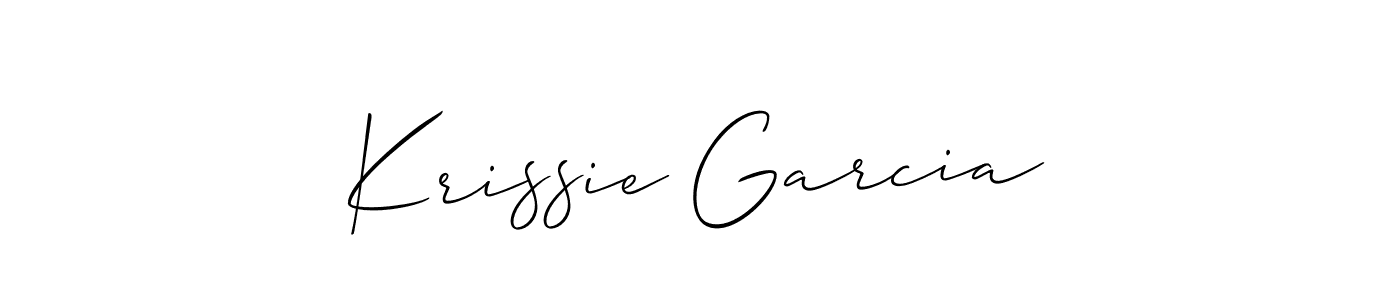 Also You can easily find your signature by using the search form. We will create Krissie Garcia name handwritten signature images for you free of cost using Allison_Script sign style. Krissie Garcia signature style 2 images and pictures png