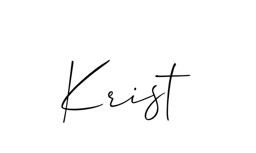 Use a signature maker to create a handwritten signature online. With this signature software, you can design (Allison_Script) your own signature for name Krist. Krist signature style 2 images and pictures png