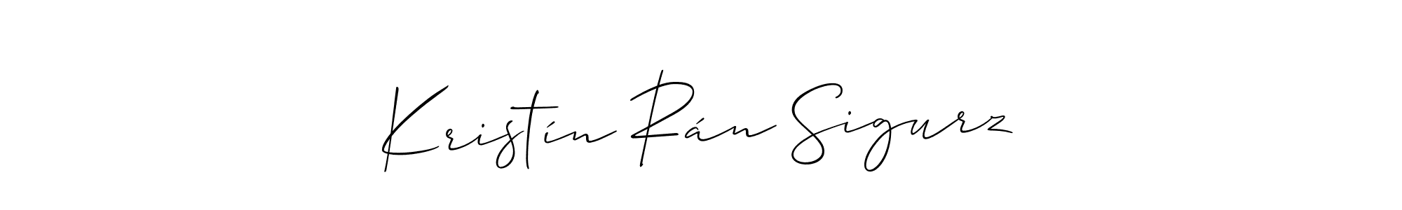 Design your own signature with our free online signature maker. With this signature software, you can create a handwritten (Allison_Script) signature for name Kristín Rán Sigurz. Kristín Rán Sigurz signature style 2 images and pictures png