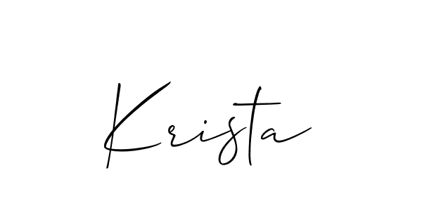 How to make Krista name signature. Use Allison_Script style for creating short signs online. This is the latest handwritten sign. Krista signature style 2 images and pictures png