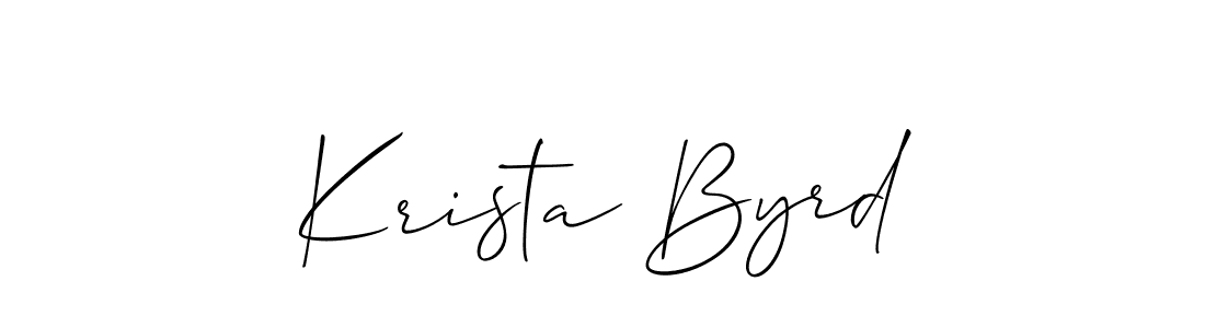 Create a beautiful signature design for name Krista Byrd. With this signature (Allison_Script) fonts, you can make a handwritten signature for free. Krista Byrd signature style 2 images and pictures png