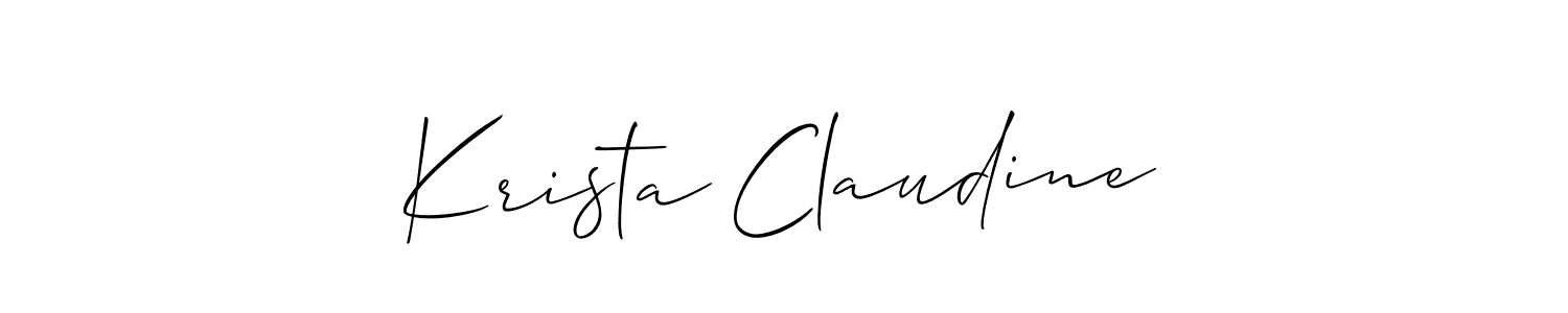 Also we have Krista Claudine name is the best signature style. Create professional handwritten signature collection using Allison_Script autograph style. Krista Claudine signature style 2 images and pictures png