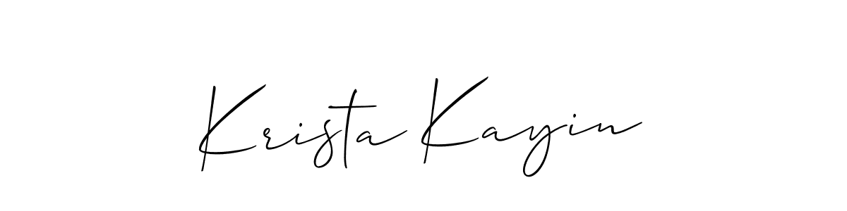 Once you've used our free online signature maker to create your best signature Allison_Script style, it's time to enjoy all of the benefits that Krista Kayin name signing documents. Krista Kayin signature style 2 images and pictures png