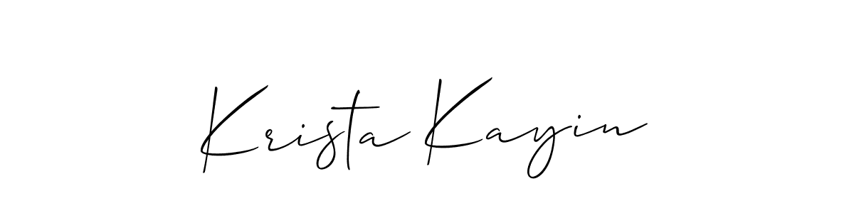 How to make Krista Kayin signature? Allison_Script is a professional autograph style. Create handwritten signature for Krista Kayin name. Krista Kayin signature style 2 images and pictures png