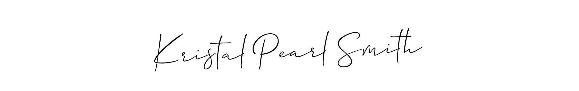 Use a signature maker to create a handwritten signature online. With this signature software, you can design (Allison_Script) your own signature for name Kristal Pearl Smith. Kristal Pearl Smith signature style 2 images and pictures png