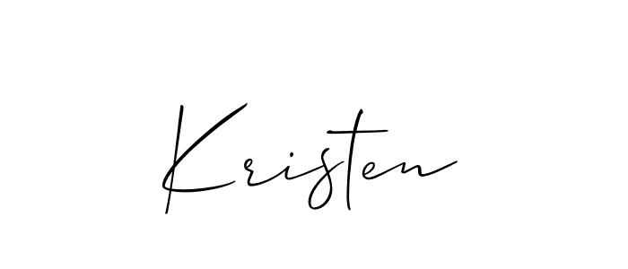 Make a beautiful signature design for name Kristen. With this signature (Allison_Script) style, you can create a handwritten signature for free. Kristen signature style 2 images and pictures png