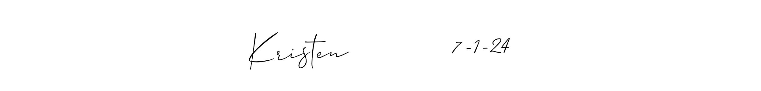 Use a signature maker to create a handwritten signature online. With this signature software, you can design (Allison_Script) your own signature for name Kristen            7-1-24. Kristen            7-1-24 signature style 2 images and pictures png