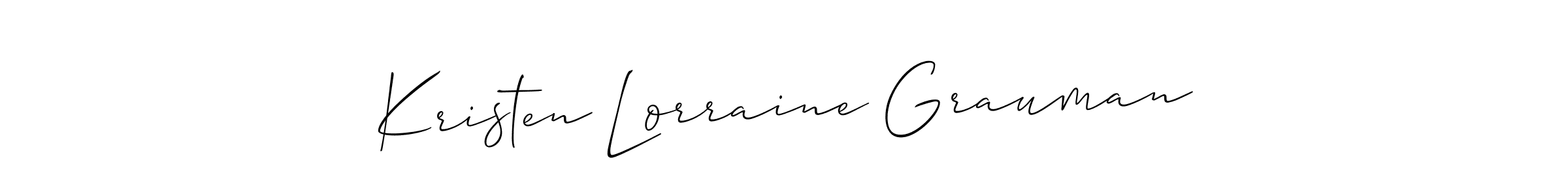 Also You can easily find your signature by using the search form. We will create Kristen Lorraine Grauman name handwritten signature images for you free of cost using Allison_Script sign style. Kristen Lorraine Grauman signature style 2 images and pictures png