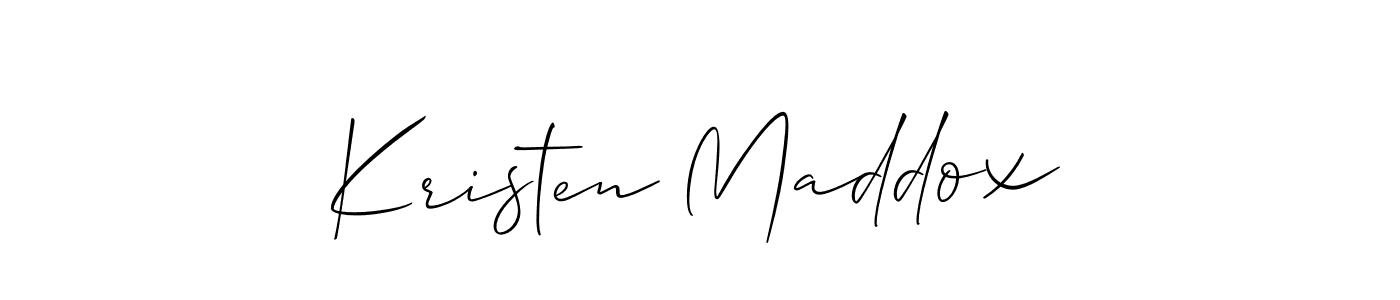 The best way (Allison_Script) to make a short signature is to pick only two or three words in your name. The name Kristen Maddox include a total of six letters. For converting this name. Kristen Maddox signature style 2 images and pictures png