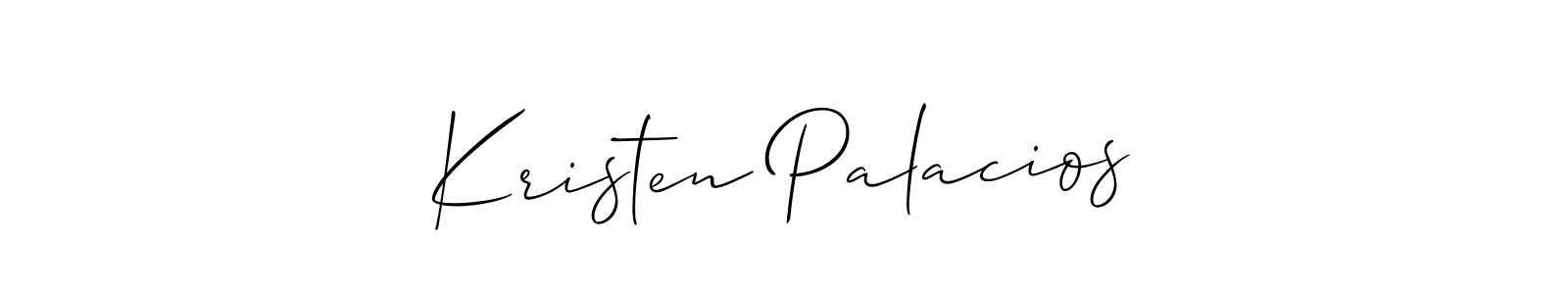This is the best signature style for the Kristen Palacios name. Also you like these signature font (Allison_Script). Mix name signature. Kristen Palacios signature style 2 images and pictures png