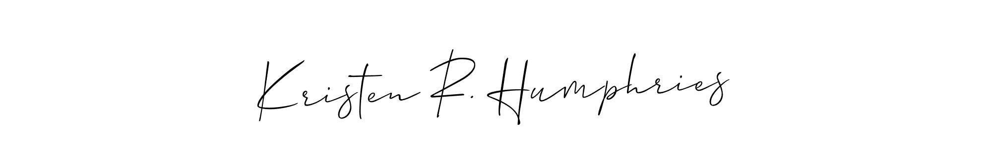 Make a beautiful signature design for name Kristen R. Humphries. With this signature (Allison_Script) style, you can create a handwritten signature for free. Kristen R. Humphries signature style 2 images and pictures png