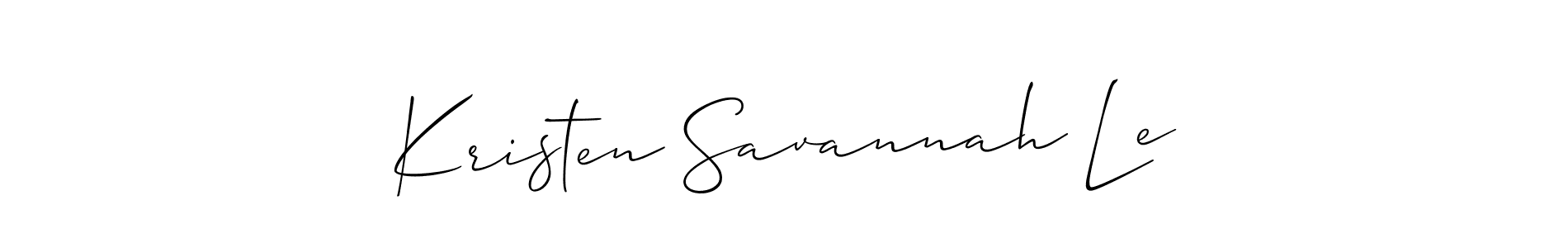 Best and Professional Signature Style for Kristen Savannah Le. Allison_Script Best Signature Style Collection. Kristen Savannah Le signature style 2 images and pictures png